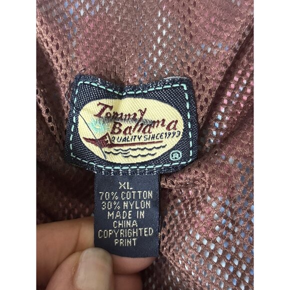 Tommy Bahama Lined Swim Trunks Size XL New  Blue Red Floral Stripe Pockets Beach - Picture 6 of 9